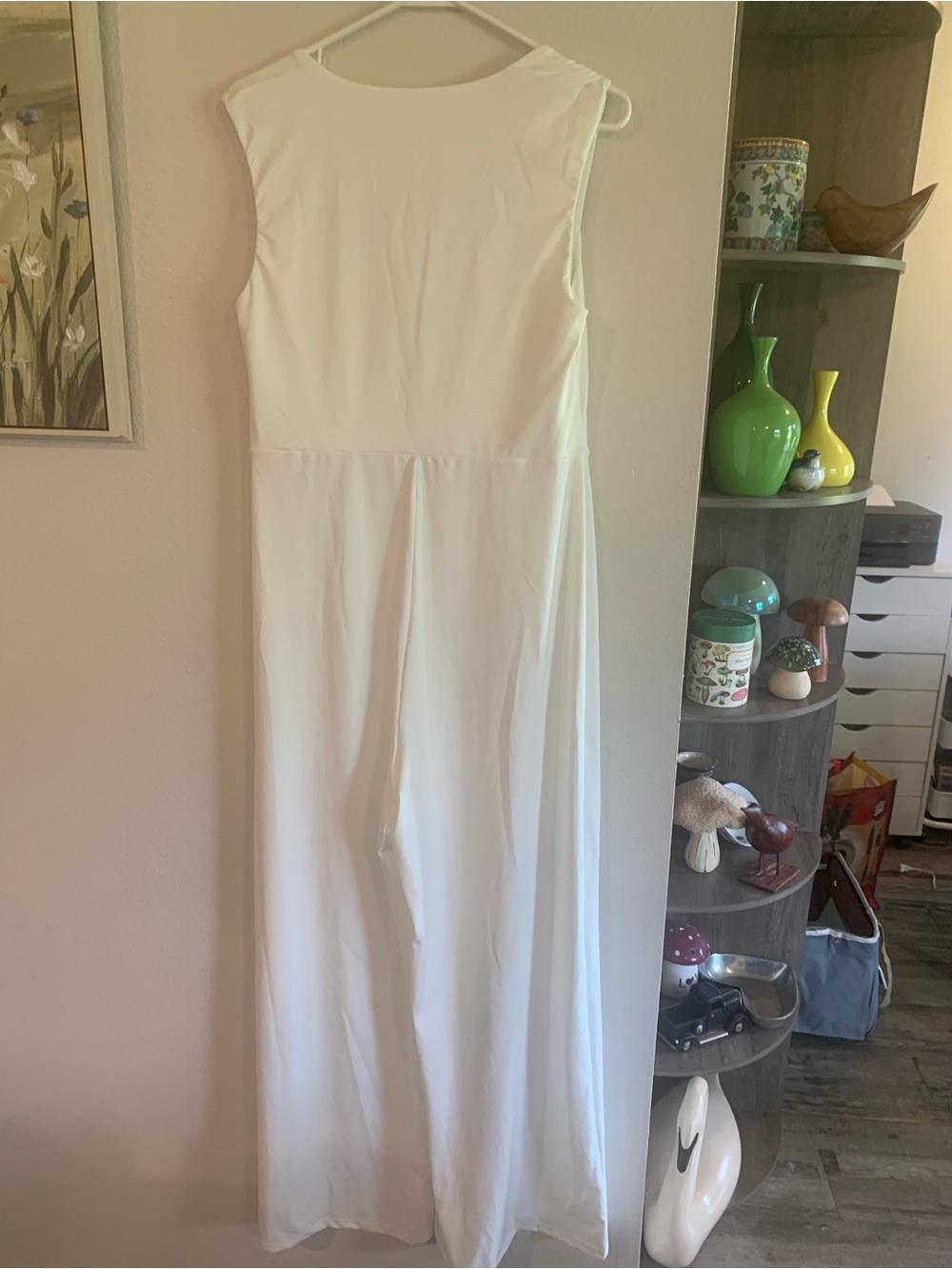 HALARA White Square-Neck Wide-Leg Jumpsuit - Picture 3 of 3